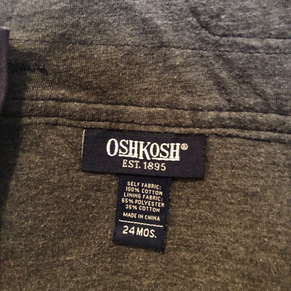 Lined over-alls in navy blue. OshKosh. 24 Mos - Picture 6 of 6